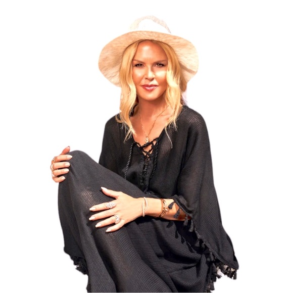 NEW Walter Baker Acapulco Kaftan in Black NEW - Picture 2 of 8